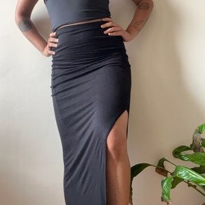 Black maxi skirt
